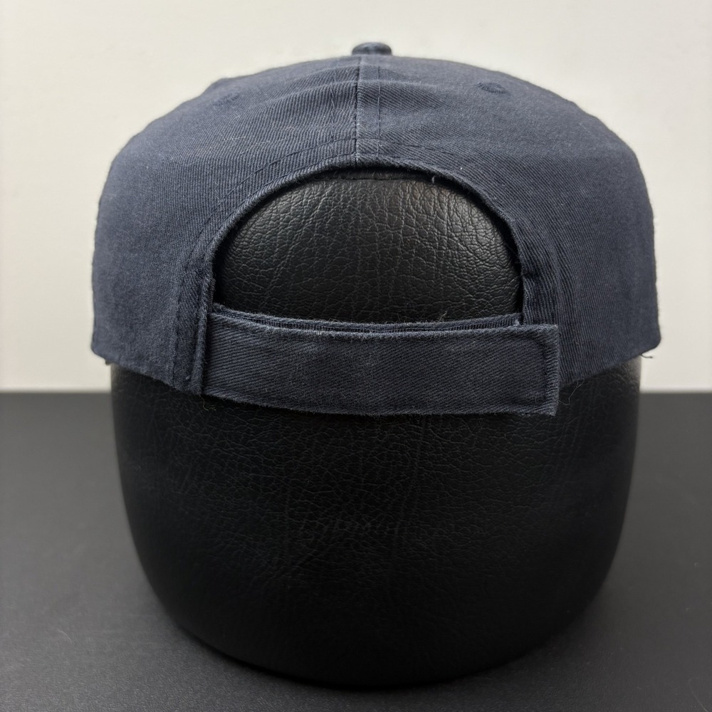 Vintage Pepsi Hat Navy Blue White Sandwich Brim Embroidered Globe Logo Strapback - Picture 3 of 6